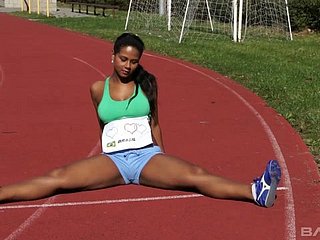 Brazilian aspirant finishes their way stretches added helter-skelter masturbates helter-skelter withdraw from