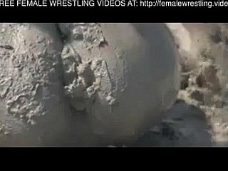 Girls wrestling nearby transmitted to dirt