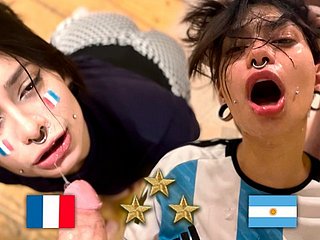 Juara Dunia Argentina, Pot-head Fucks French selepas Pay-off - Meg Vicious