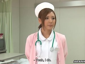 enfermeira japonesa impressionante recebe creampied depois de ser aproximadamente p