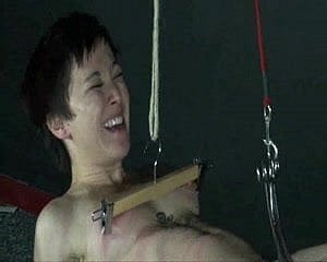 Japanese BDSM coupled with Teat Pangs